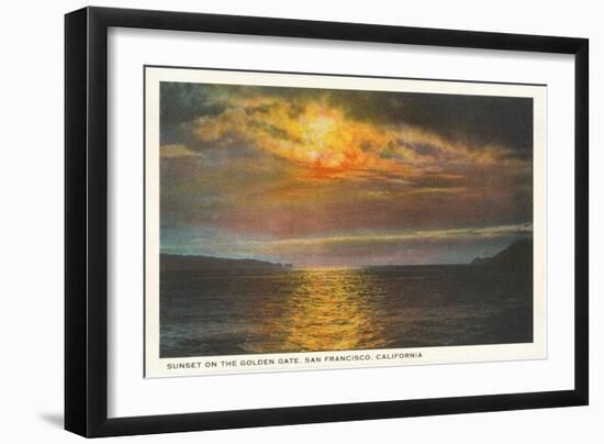 Sunset on the Golden Gate, San Francisco, California-null-Framed Art Print