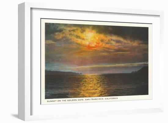 Sunset on the Golden Gate, San Francisco, California-null-Framed Art Print