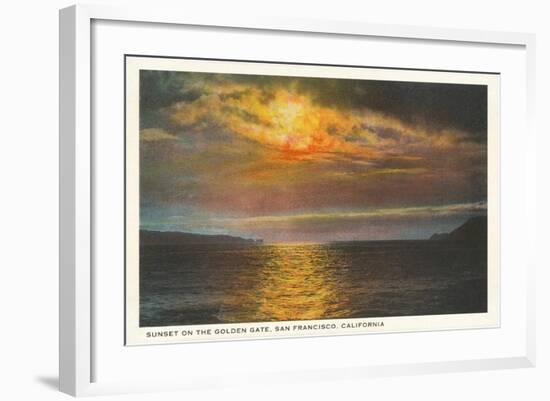 Sunset on the Golden Gate, San Francisco, California-null-Framed Art Print