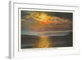 Sunset on the Golden Gate, San Francisco, California-null-Framed Art Print