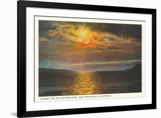 Sunset on the Golden Gate, San Francisco, California-null-Framed Art Print