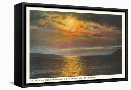 Sunset on the Golden Gate, San Francisco, California-null-Framed Stretched Canvas