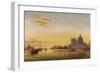 Sunset on the Lagoon of Venice, Church of Isola Di San Giorgio in Alga in the Distance-Edward William Cooke-Framed Premium Giclee Print