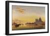 Sunset on the Lagoon of Venice, Church of Isola Di San Giorgio in Alga in the Distance-Edward William Cooke-Framed Giclee Print
