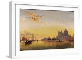 Sunset on the Lagoon of Venice, Church of Isola Di San Giorgio in Alga in the Distance-Edward William Cooke-Framed Giclee Print