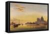 Sunset on the Lagoon of Venice-Edward William Cooke-Framed Stretched Canvas