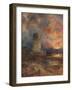 Sunset on the Moor, 1880 (Watercolour on Paper)-Thomas Moran-Framed Giclee Print