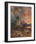 Sunset on the Moor, 1880 (Watercolour on Paper)-Thomas Moran-Framed Giclee Print