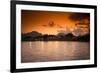Sunset on the Nam Song River in Vang Vieng, Laos-Micah Wright-Framed Photographic Print