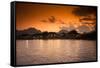 Sunset on the Nam Song River in Vang Vieng, Laos-Micah Wright-Framed Stretched Canvas