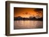 Sunset on the Nam Song River in Vang Vieng, Laos-Micah Wright-Framed Photographic Print