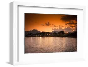 Sunset on the Nam Song River in Vang Vieng, Laos-Micah Wright-Framed Photographic Print