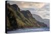 Sunset on the Napali Coast, Kauai, Hawaii, United States of America, Pacific-Michael Runkel-Stretched Canvas
