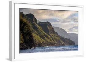 Sunset on the Napali Coast, Kauai, Hawaii, United States of America, Pacific-Michael Runkel-Framed Photographic Print