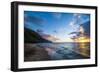 Sunset on the Napali Coast, Kauai, Hawaii,United States of America, Pacific-Michael Runkel-Framed Photographic Print