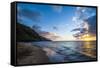 Sunset on the Napali Coast, Kauai, Hawaii,United States of America, Pacific-Michael Runkel-Framed Stretched Canvas