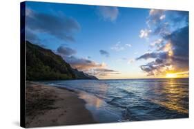 Sunset on the Napali Coast, Kauai, Hawaii,United States of America, Pacific-Michael Runkel-Stretched Canvas