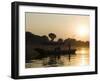 Sunset on the Narmada River, Maheshwar, Madhya Pradesh State, India-R H Productions-Framed Photographic Print