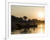 Sunset on the Narmada River, Maheshwar, Madhya Pradesh State, India-R H Productions-Framed Photographic Print