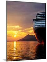 Sunset on the Nieuw Amsterdam in the Port of Dubrovnik on its Maiden Voyage, Dubrovnik, Croatia-Richard Duval-Mounted Photographic Print