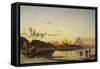 Sunset on the Nile, Cairo-Hermann Corrodi-Framed Stretched Canvas