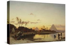 Sunset on the Nile, Cairo-Hermann Corrodi-Stretched Canvas