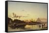 Sunset on the Nile, Cairo-Hermann Corrodi-Framed Stretched Canvas