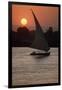 Sunset on the Nile with Boat-null-Framed Photographic Print