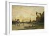 Sunset on the Oise, 1865-Charles-François Daubigny-Framed Giclee Print