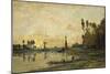 Sunset on the Oise, 1865-Charles-François Daubigny-Mounted Giclee Print