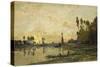 Sunset on the Oise, 1865-Charles-François Daubigny-Stretched Canvas