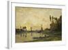 Sunset on the Oise, 1865-Charles-François Daubigny-Framed Giclee Print