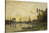 Sunset on the Oise, 1865-Charles-François Daubigny-Stretched Canvas