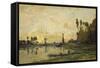 Sunset on the Oise, 1865-Charles-François Daubigny-Framed Stretched Canvas