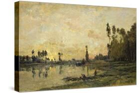 Sunset on the Oise, 1865-Charles-François Daubigny-Stretched Canvas