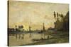 Sunset on the Oise, 1865-Charles-François Daubigny-Stretched Canvas