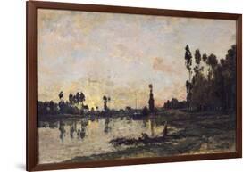 Sunset on the Oise, 1865-Charles-Francois Daubigny-Framed Giclee Print