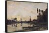 Sunset on the Oise, 1865-Charles-Francois Daubigny-Framed Stretched Canvas