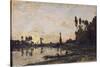 Sunset on the Oise, 1865-Charles-Francois Daubigny-Stretched Canvas