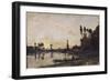 Sunset on the Oise, 1865-Charles-Francois Daubigny-Framed Giclee Print