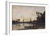 Sunset on the Oise, 1865-Charles-Francois Daubigny-Framed Giclee Print