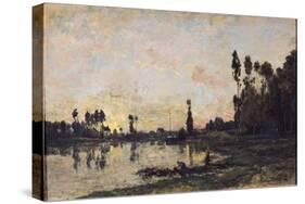 Sunset on the Oise, 1865-Charles-Francois Daubigny-Stretched Canvas