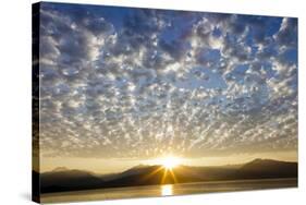 Sunset on the Olympic Mountains and Hood Canal, Washington, USA-Don Paulson-Stretched Canvas