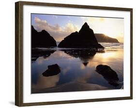 Sunset on the Oregon Coast at Harris Beach State Park, Oregon, USA-Jerry Ginsberg-Framed Photographic Print