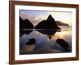 Sunset on the Oregon Coast at Harris Beach State Park, Oregon, USA-Jerry Ginsberg-Framed Photographic Print