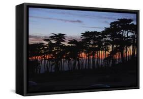 Sunset on the Pacific Coast, San Francisco, California-Anna Miller-Framed Stretched Canvas