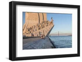 Sunset on the Padrao Dos Descobrimentos (Monument to the Discoveries) by the Tagus River, Belem-Roberto Moiola-Framed Photographic Print