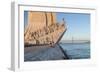 Sunset on the Padrao Dos Descobrimentos (Monument to the Discoveries) by the Tagus River, Belem-Roberto Moiola-Framed Photographic Print