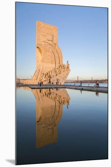 Sunset on the Padrao Dos Descobrimentos (Monument to the Discoveries) Reflected in Tagus River-Roberto Moiola-Mounted Photographic Print