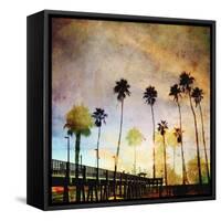 Sunset on the Pier A-GI ArtLab-Framed Stretched Canvas